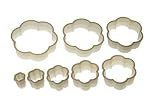 Silikomart Wonder Cakes Collection Nesting Smooth Nylon Dough Cutters, Flower, Set of 8