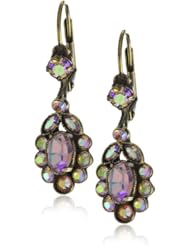 Sorrelli "Mirage" Floral Crystal Dangle Gold-Tone Earrings