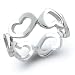 Bling Jewelry Sterling Silver Open Heart Band Ring MORE SIZES