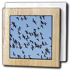 Canada Geese, Branta canadensis - 6 Inch Tile Napkin Holder