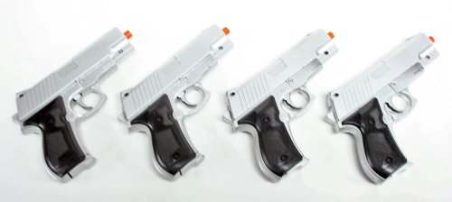 Lot of 4 Silver Toy Gun
