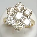 18ct Yellow Gold 5.16ct 7 Stone Cluster Diamond Ring Presented By Jakob Strauss