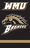 Western Michigan Broncos Applique Embroidered Banner Flag 44x28 NCAA College Athletics Fan Shop Sports Team Merchandise