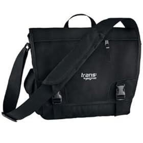  Trans By Jansport Fly Messenger Bag Black Laptop Nwt