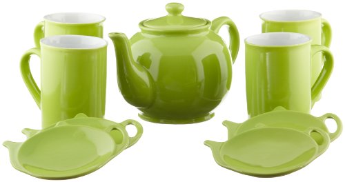 "Price and Kensington 9-Piece Teapot Gift Set, Bright Green" "Price and Kensington 9-Piece Teapot Gift Set, Bright Green"