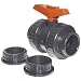 GF Piping Systems PVC True Union Ball Valve with Full Port, Two Piece, PTFE Seat, EPDM Seal, Socket/NPT Threaded