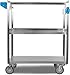Carlisle UC5031827 Stainless Steel 18-10 Utility Cart, 500-lb. Capacity, 36" High x 18" Wide x 27" Long, 3 Shelf