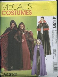 McCall's Patterns M4139 Misses'/Men's/Teen Boys' Lined and Unlined Cape Costumes, All Sizes