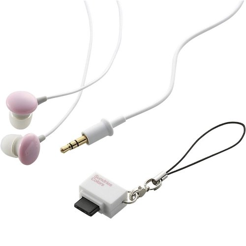 ELECOM 平型コネクター付きイヤホン 携帯電話対応イヤホン Sundries Colors ピンク 1.2ｍ EHP-CINT20PN