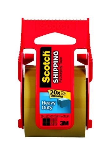 Scotch Heavy Duty Shipping Packaging Tape, 2 x 800 Inch, Tan (143)