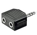 1 Dual Adapter für Kopfhörer - 3,5mm Stereo Stecker > 2 x 3,5mm Stereo Buchse