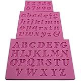Joylive 3pcs/set Mini Letter&Number Silicone Handmade Fondant Cake Decorating DIY Mould Mold