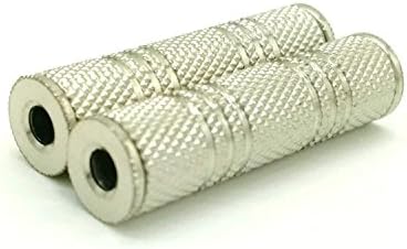 EPGardening Cable Wholesale 3.5 Mm to 3.5 Mm Audio Coupler - Female to Female Color Silver Pack of 2pcs