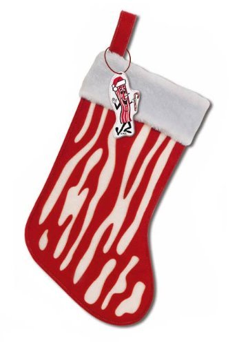 Mr. Bacon Felt Stocking Novelty Gag Christmas Decoration