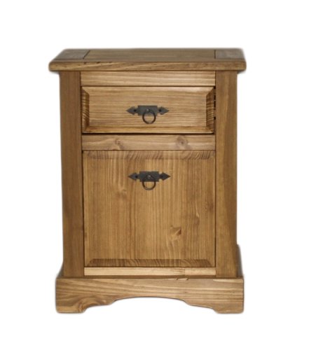Ambientehome 57003 Nachtkonsole Donez Kiefer massiv antik gewachst T/B/H 40 x 51 x 66 cm Preisvergleich