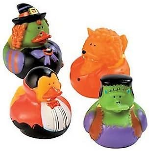 Set of 4 Halloween Vampire Witch Rubber Ducks DUCKYS Duckies