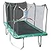 Skywalker Trampolines Rectangle Trampoline and Enclosure with Green Spring Pad, 8 X 14-Feet