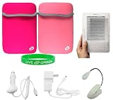 6n1 Non-OEM Amazon Kindle 2 Neoprene Sleeve Case - Logo Reversible Pink Magenta