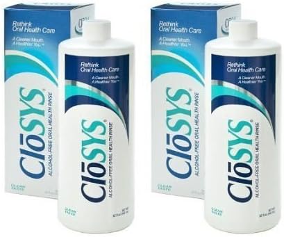 Closys Alcohol Free Mouthwash with Flavor Control, 32oz (Pack of 2) by Rowpar Pharmaceuticals