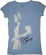 Dirty Dancing juniors women's shirt tee John Holding Baby Distressed Denim Blue