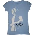 Dirty Dancing juniors women's shirt tee John Holding Baby Distressed Denim Blue