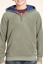 Half Zip Hooded Fleece Top [T87-4808J-S]