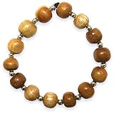 Bandman and Choker Wood Beads Unisex Bracelet - Brown
