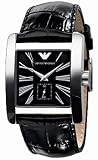 Emporio Armani Men's Black Leather Strap Watch