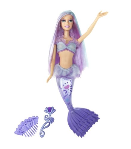 Childrens Toyshop  Toys : Mattel: Barbie Fairytopia Color Change Mermaid - Purple