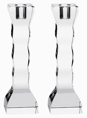 Orrefors Crystal Cruise Candlestick Pair 8