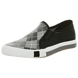 Tommy Hilfiger Mens Duxbury Argyle Slip-on,Black/Silver,10 M