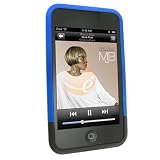 Eforcity Metallic Blue Clip-On Hard Plastic Rubber Coated Case for Apple iPod Touch