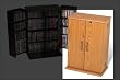 Oak Finish Small Deluxe Media Storage With Lock By Prepac Furniture