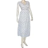 419y4ohYg0L. SL160  Spring Summer Dresses   Sun Dress Casual Tank Spaghetti Straps Flirty Cotton Fabric Size 16 (sds122b)
