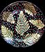Christmas Trees Design - Hand Painted - Dinner/Display Plate - 10 inch diameter