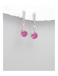 Lab-Created Sapphire Earrings In 92.5 Sterling Silver