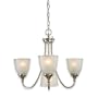 Royce Lighting 39242BLE-773 Easton Four-Light Chandelier Two Tone Nickel with Clear Edge Sandblasted Globes