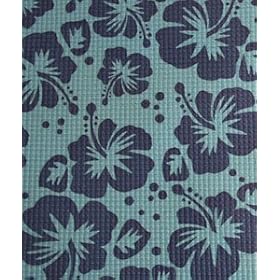 Flower Printed Yoga Mat - Blue (24' x 68' x 1/8' thick), Size: 24' x 68' x 1/8&