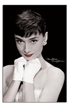Audrey Hepburn Red Lips Poster - 36 x 24 Inches (91.5 x 61 cms)