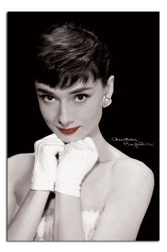 Audrey Hepburn Red Lips Poster - 36 x 24 Inches (91.5 x 61 cms)