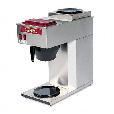 Clasic Cof 12-Cup Two-Station Thermal Commercial Coffee Brewer, Stainless Steel