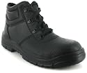 Tradesafe "Brazil" Men's Leather Steel Toe Cap / Mid Sole Safety Boots - Black