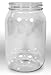 1/2 Gallon 2 Quart Plastic Wide Mouth Jar with Pressurized Seal White screw on cap lid and Container Shatter-Proof BEST American High Quality BPA Free crystal clear PET