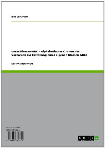 Unser Klassen-ABC - Alphabetisches Ordnen der Vornamen zur Erstellung eines eigenen Klassen-ABCs (German Edition)