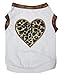 Petitebella Leopard Heart White Cotton Shirt Puppy Dog Clothes (Large)