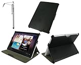 rooCASE Slim-Fit (Black) Folio Case Cover with Multi Adjustable Viewing Ang ....