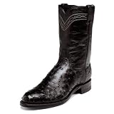 Mens JUSTIN EXOTICS OSTRICH Cowboy Boots Casual BLACK (Size Run 6 - 13 B D EE) SPR-SUM FAL-WIN by Justin