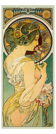 La Primevere Giclee Poster Print by Alphonse Mucha, 10x24