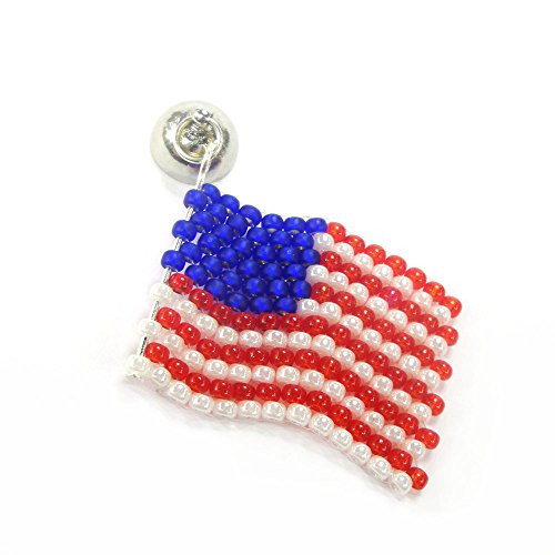 Kühlschrankmagnet USA / Amerika Flagge aus Miyuki – Glasperlen – WM – EM – Fanartikel