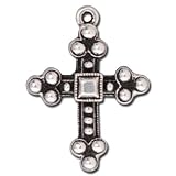 26mm Antique Silver Byzantine Cross Charm by TierraCast